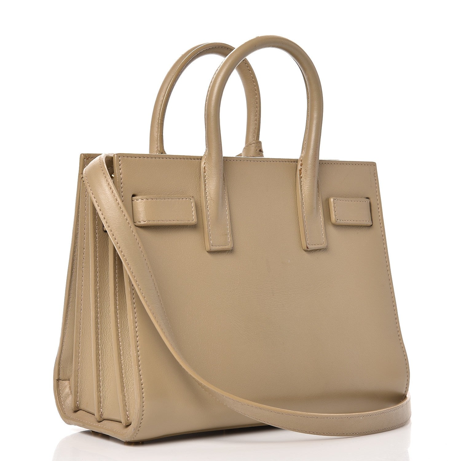 Saint Laurent Calfskin Nano Sac De Jour Beige 3 of 15