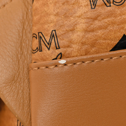 MCM Visetos Crown Stud Medium Stark Backpack Cognac 18 of 18