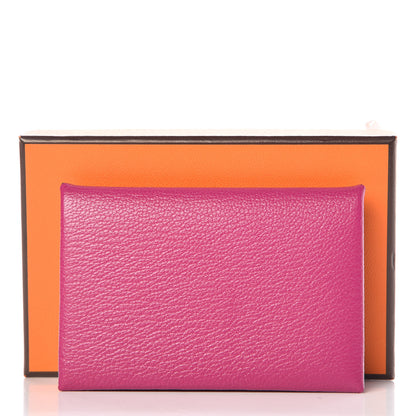 Hermes Chevre Mysore Calvi Card Case Rose Pourpre 9 of 9