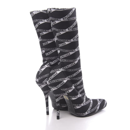 Balenciaga Spandex Losange Monogram 110mm Booties 39 Gris Black 4 of 7