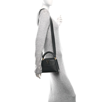 Louis Vuitton Taurillon Mini Capucines Black 2 of 9