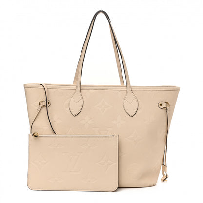 Louis Vuitton Empreinte Monogram Giant Neverfull MM Cream 1 of 10
