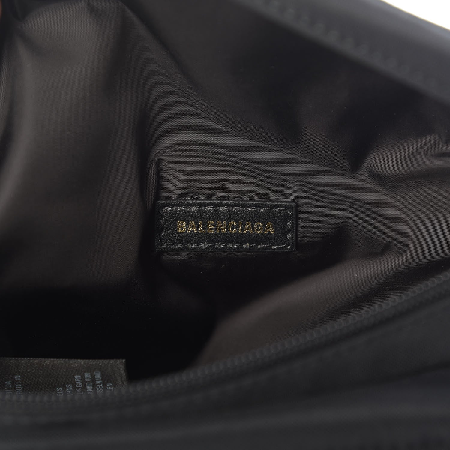Balenciaga Sport Nylon Logo Embroidered Wheel Belt Bag Black White 6 of 10