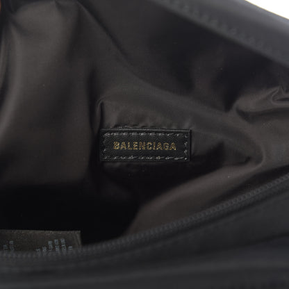Balenciaga Sport Nylon Logo Embroidered Wheel Belt Bag Black White 6 of 10