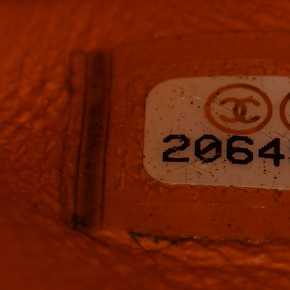 Chanel Patent Quilted Jumbo Double Flap Orange 7 of 13