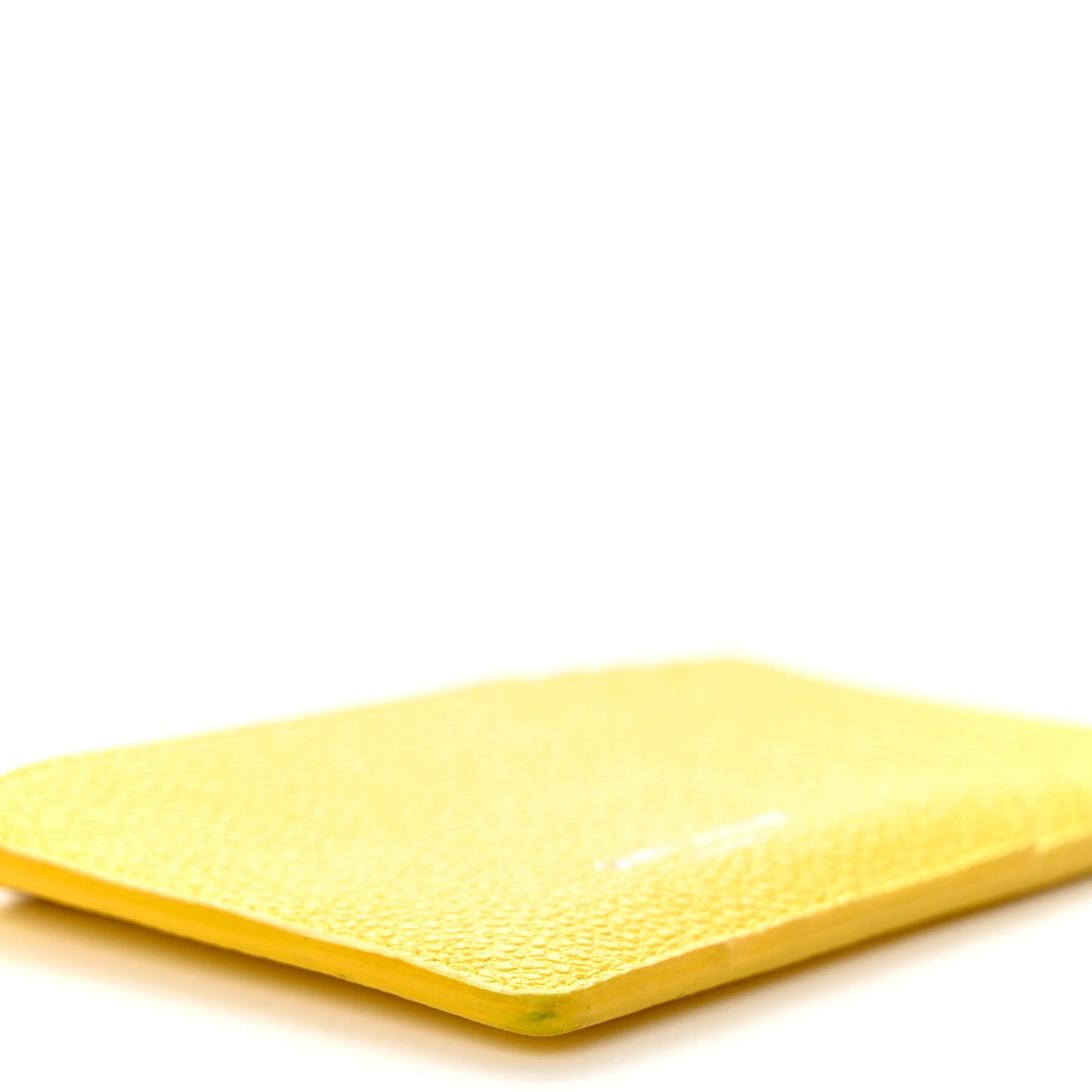 Grained Calfskin 5 Fragments Zip Pouch Card Holder Sunflower