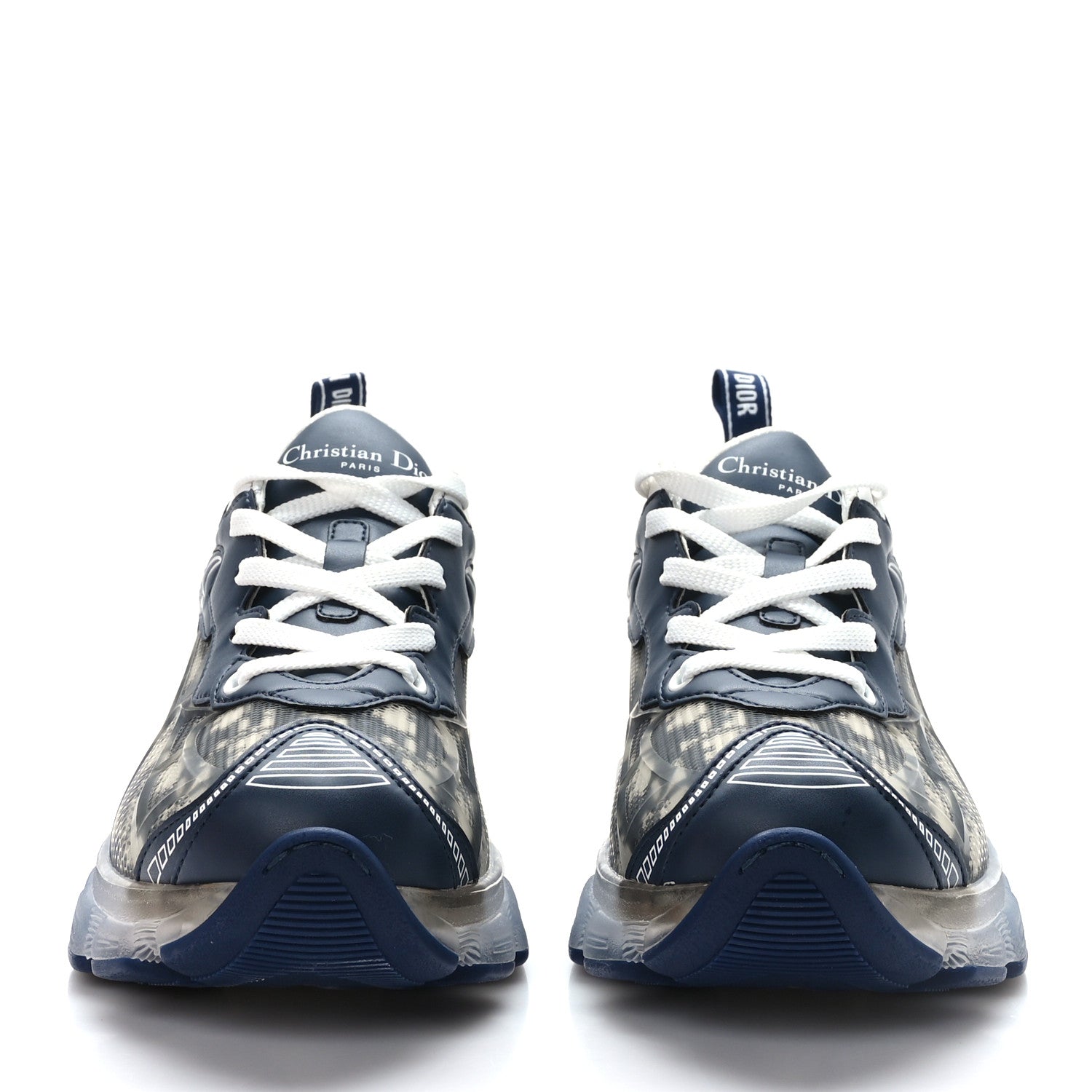 Christian Dior Technical Fabric Mesh Obique Dior Vibe Sneakers 39 Deep Blue 2 of 9