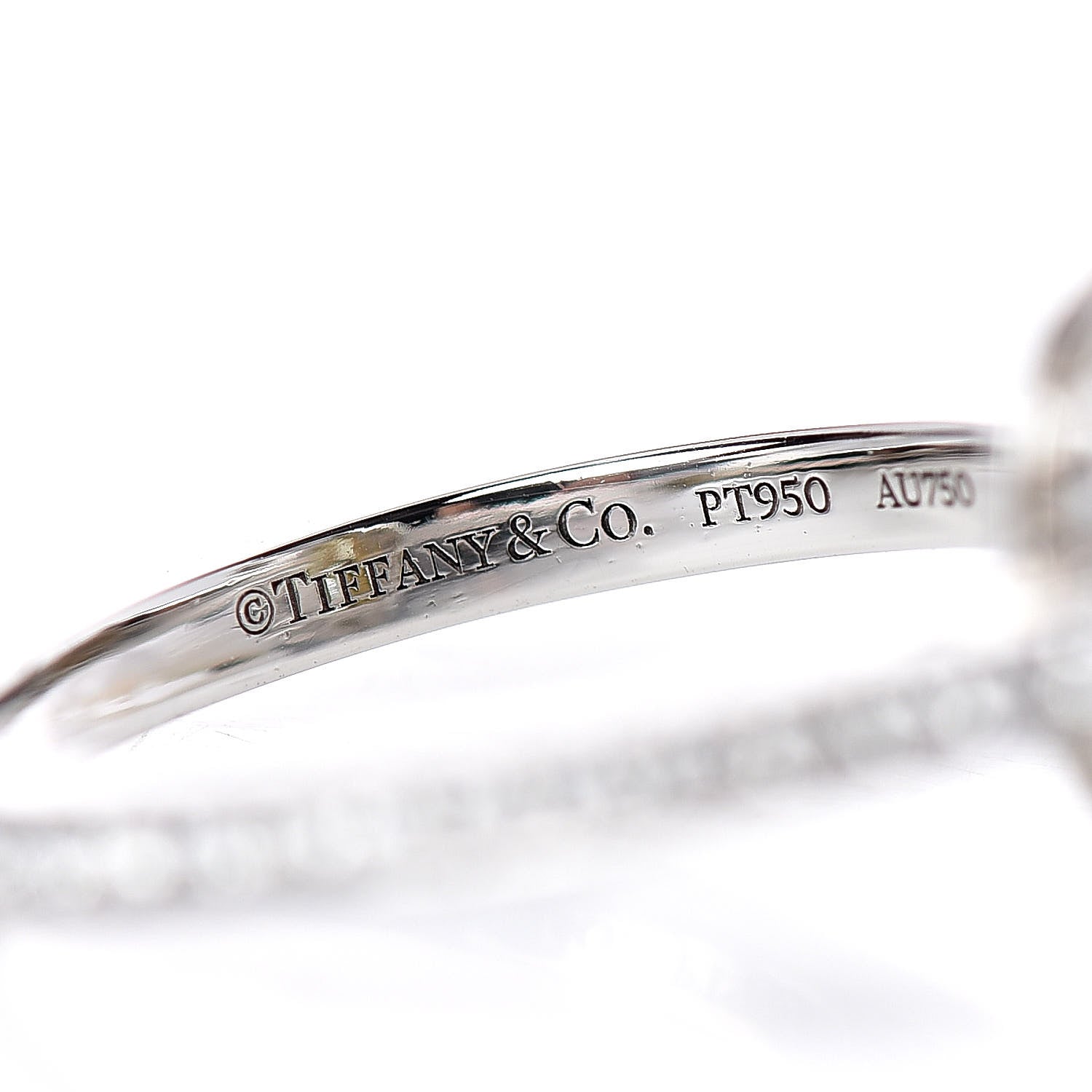 Tiffany Platinum 18K Yellow Gold Fancy Yellow Diamond Enchant Oval Engagement Ring 45 3.25 6 of 6