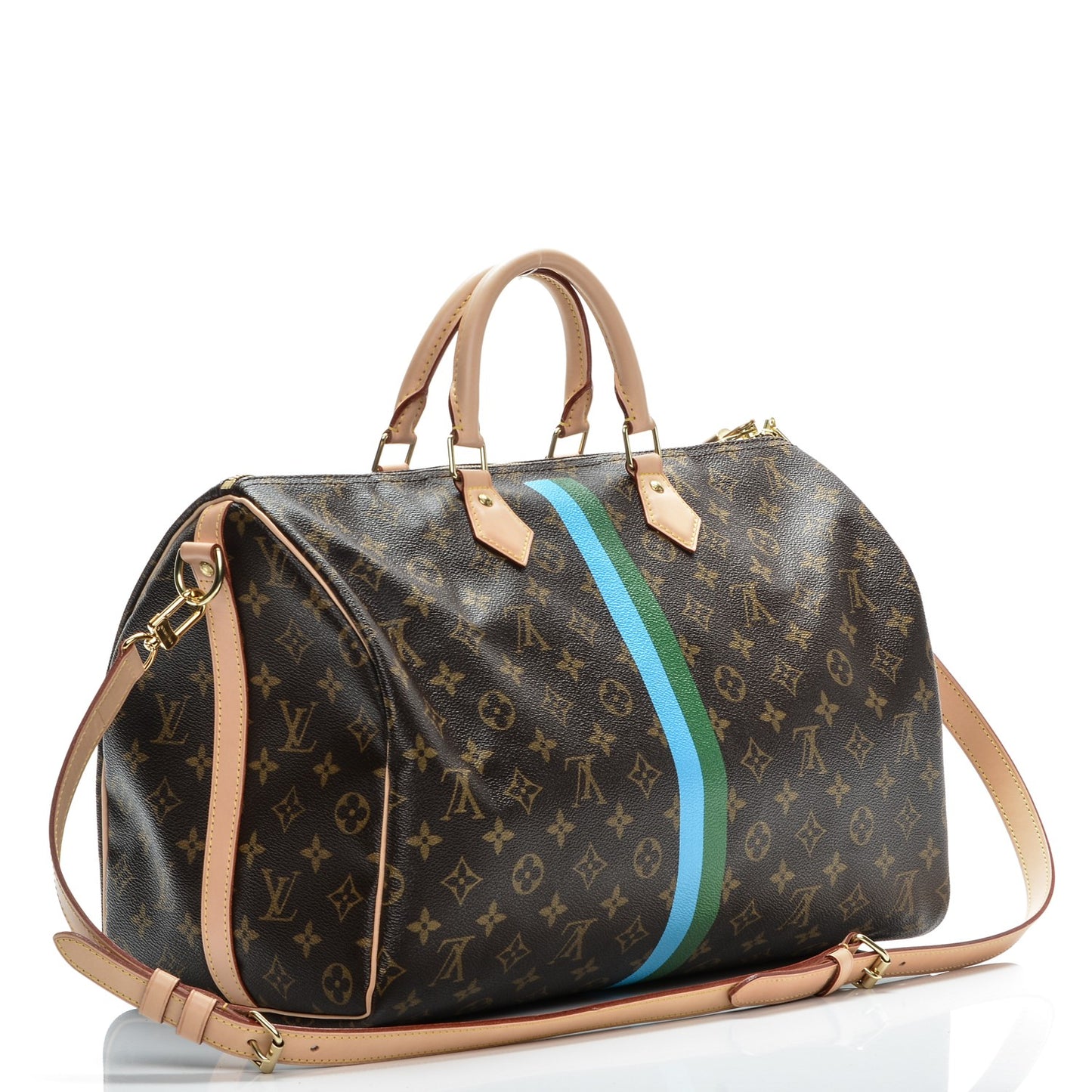 Monogram My LV Heritage Speedy Bandouliere 40 Vert Blue Clair