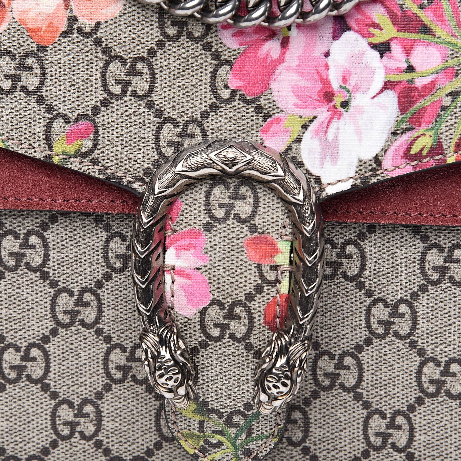 Gucci GG Supreme Monogram Blooms Mini Dionysus Shoulder Bag Beige Multicolor Dry Rose 8 of 13