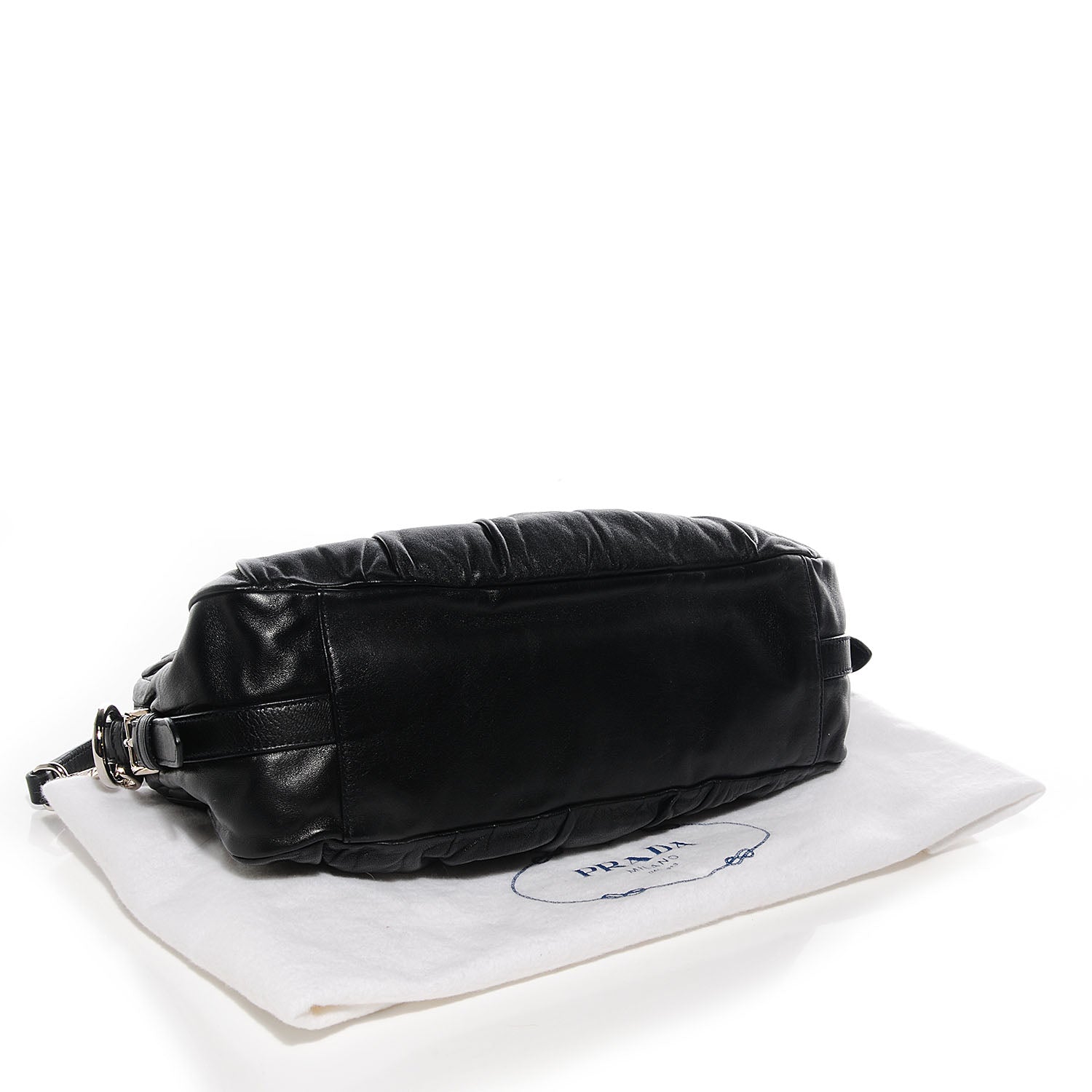 Prada Nappa Drapes Shoulder Bag Nero Black 5 of 28