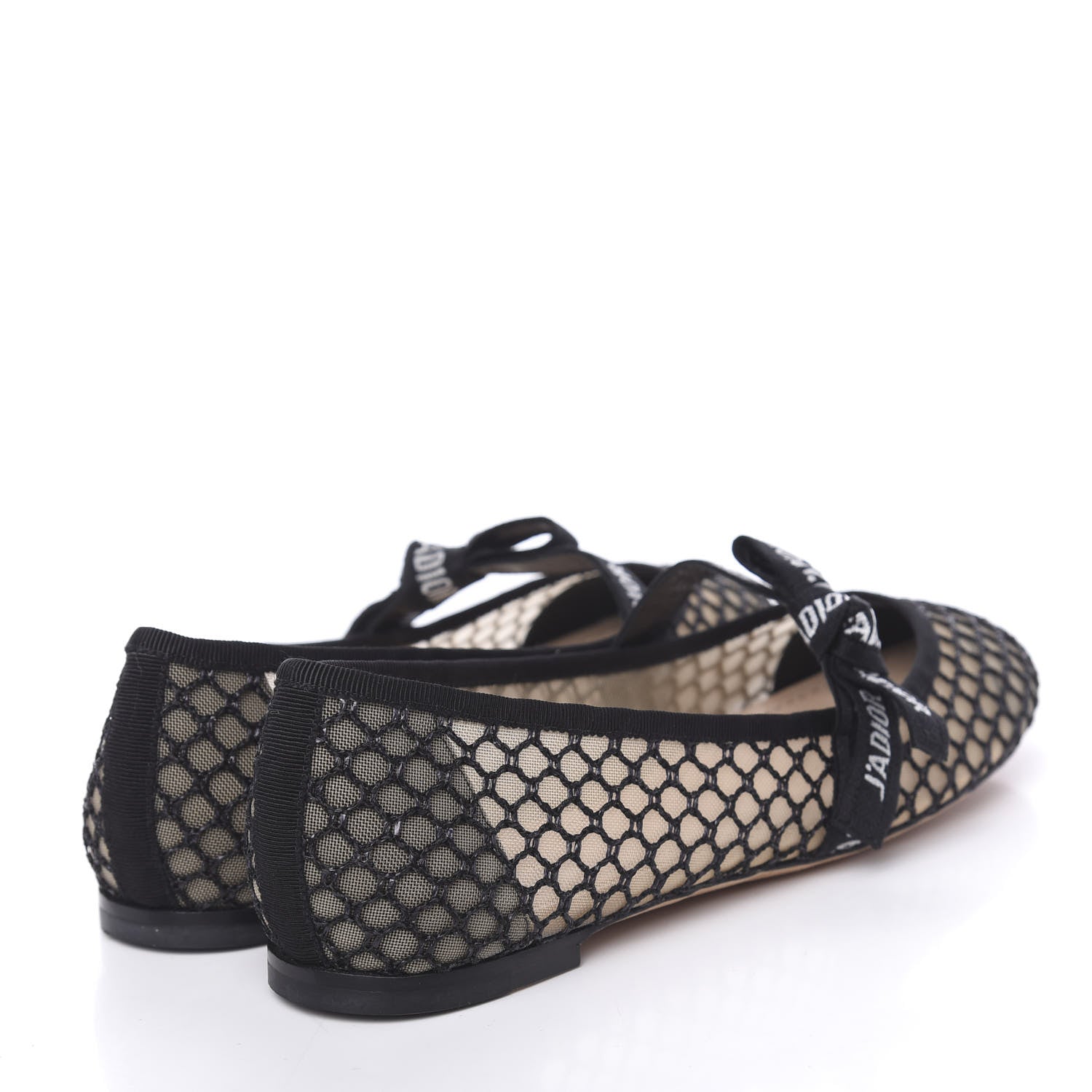 Christian Dior Resille Ribbon Miss J'Adior Ballet Flat 39.5 Black 4 of 9