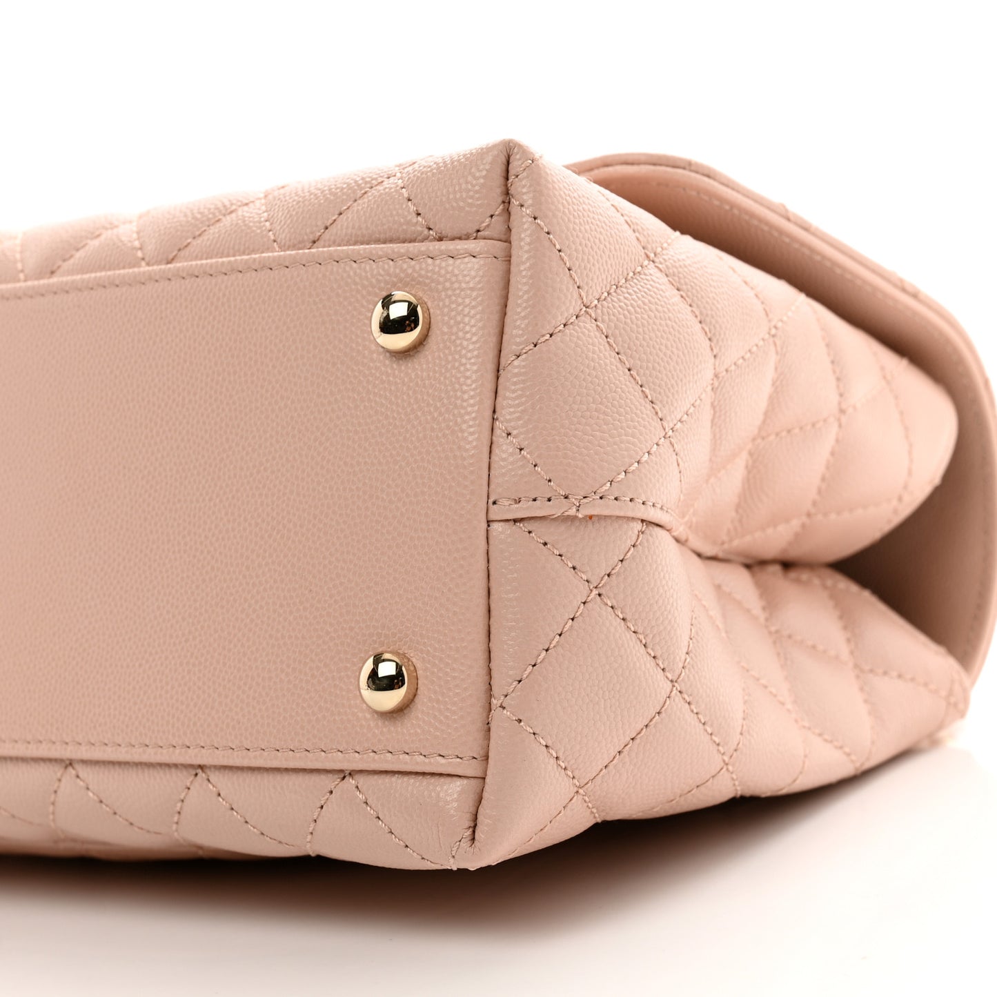 Caviar Quilted Small Coco Handle Flap Light Pink