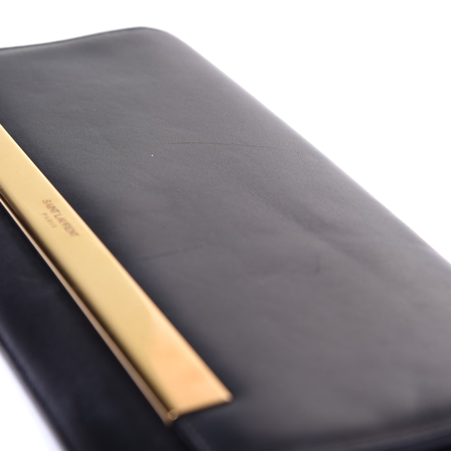 Calfskin Lutetia Flap Clutch Black