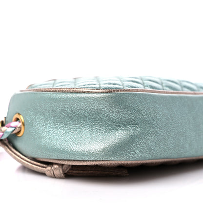 Gucci Laminated Nappa Trapuntata Mini Zumi Dome Shoulder Bag Rosa Lago Rame 8 of 9