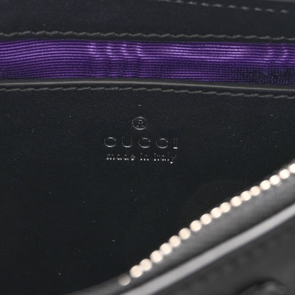 Gucci Nylon Calfskin Enamel GG Matelasse Chain Handbag Black 6 of 12