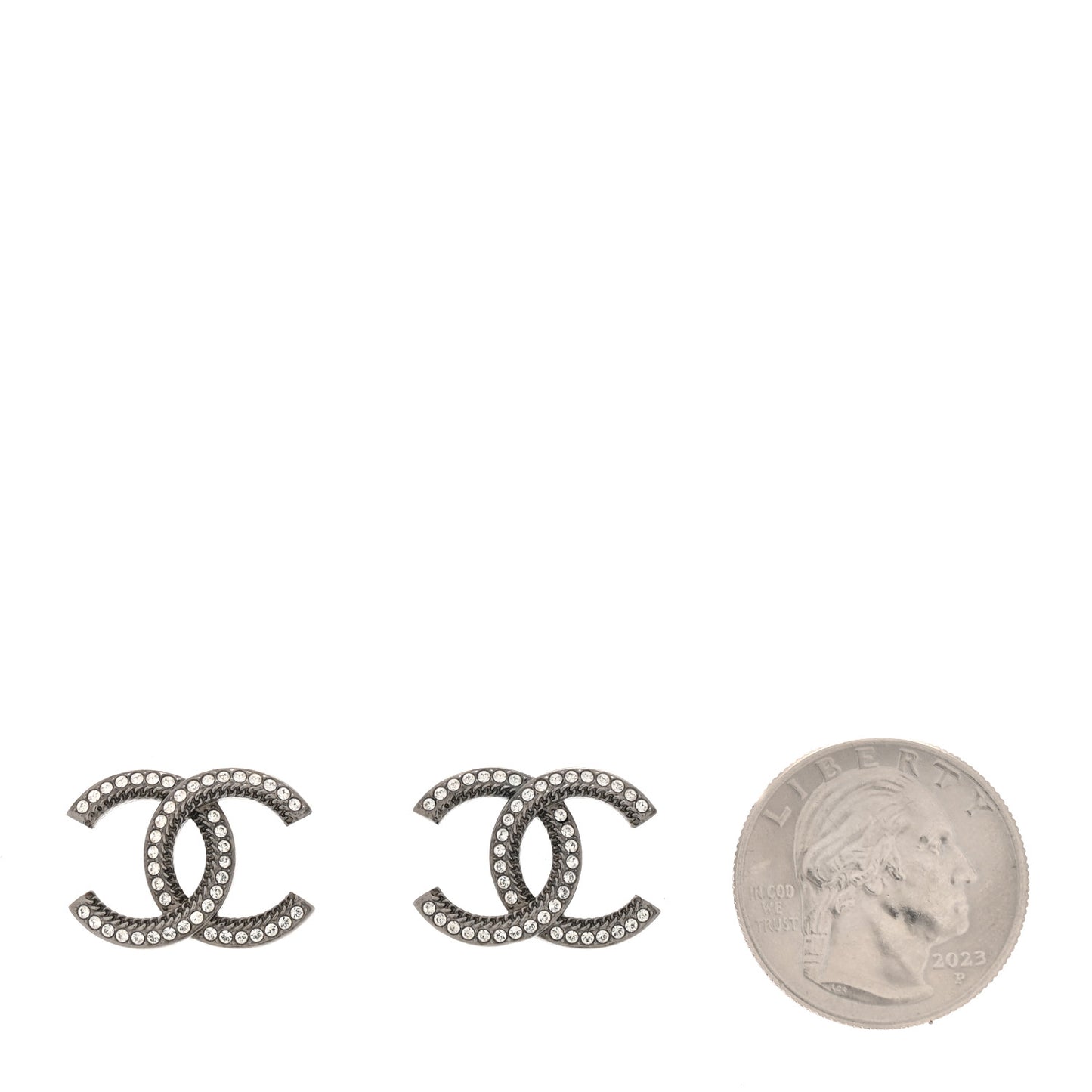 Ruthenium Crystal CC Earrings