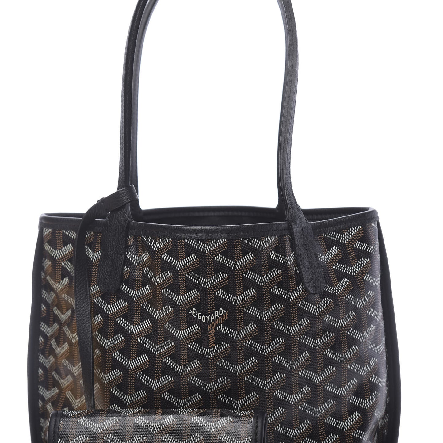 Goyardine Reversible Mini Anjou Black