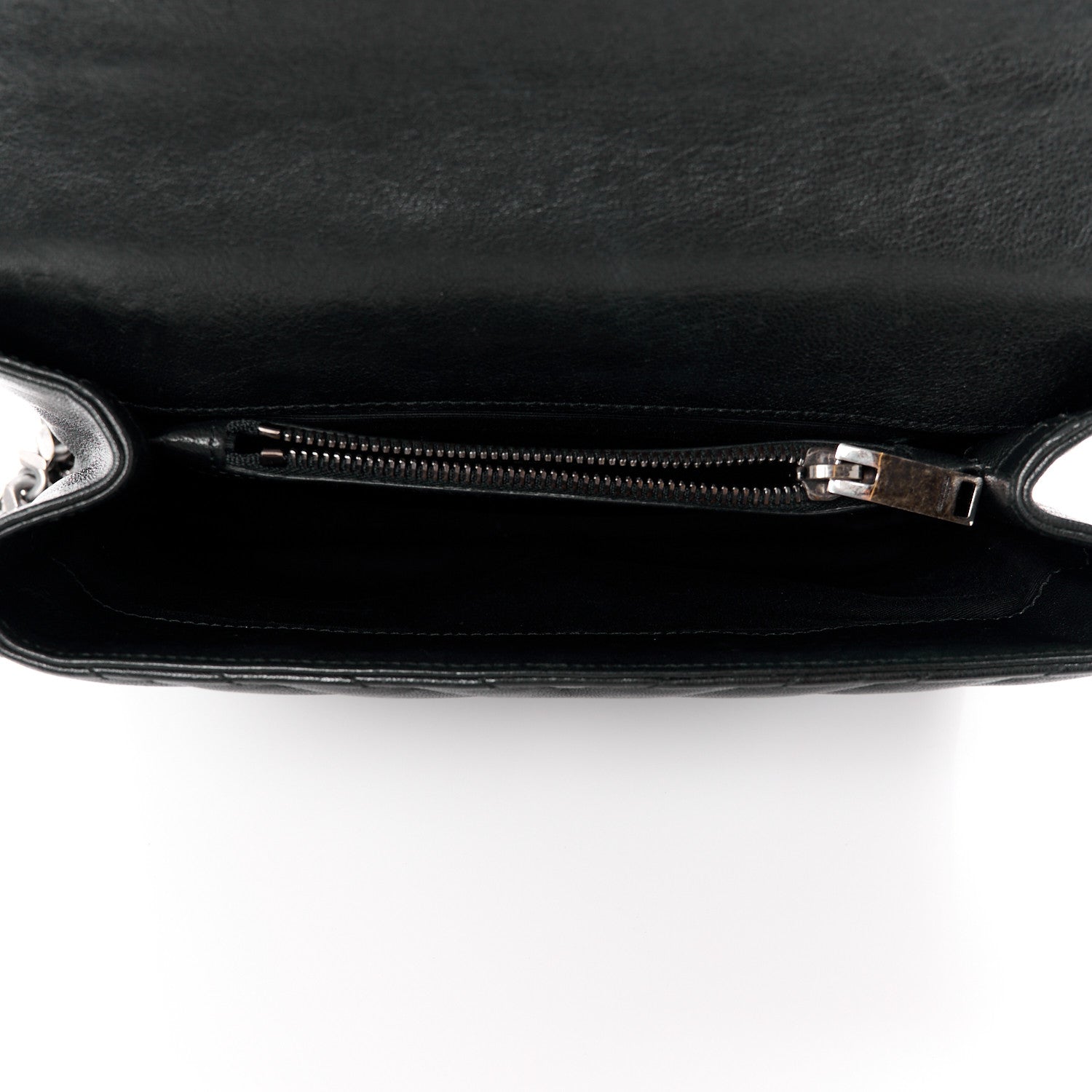 Saint Laurent SAINT LAURENT Sheepskin Matelasse Chevron Monogram Medium College Bag Black 5 of 12