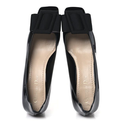 Christian Dior Patent Grosgrain Bow Idylle 35mm Pumps 38.5 Black 2 of 9