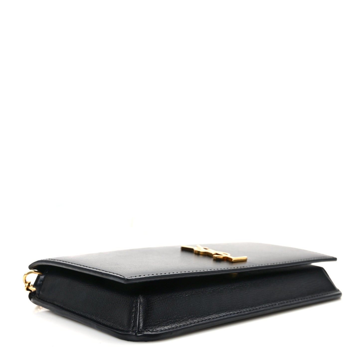 Grained Calfskin Monogram Phone Holder Crossbody Black