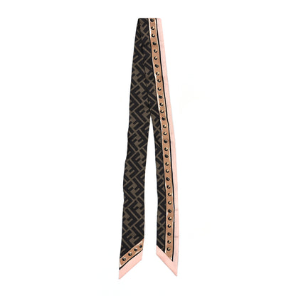 Fendi Silk FF Wrappy Bandeau Brown 2 of 3