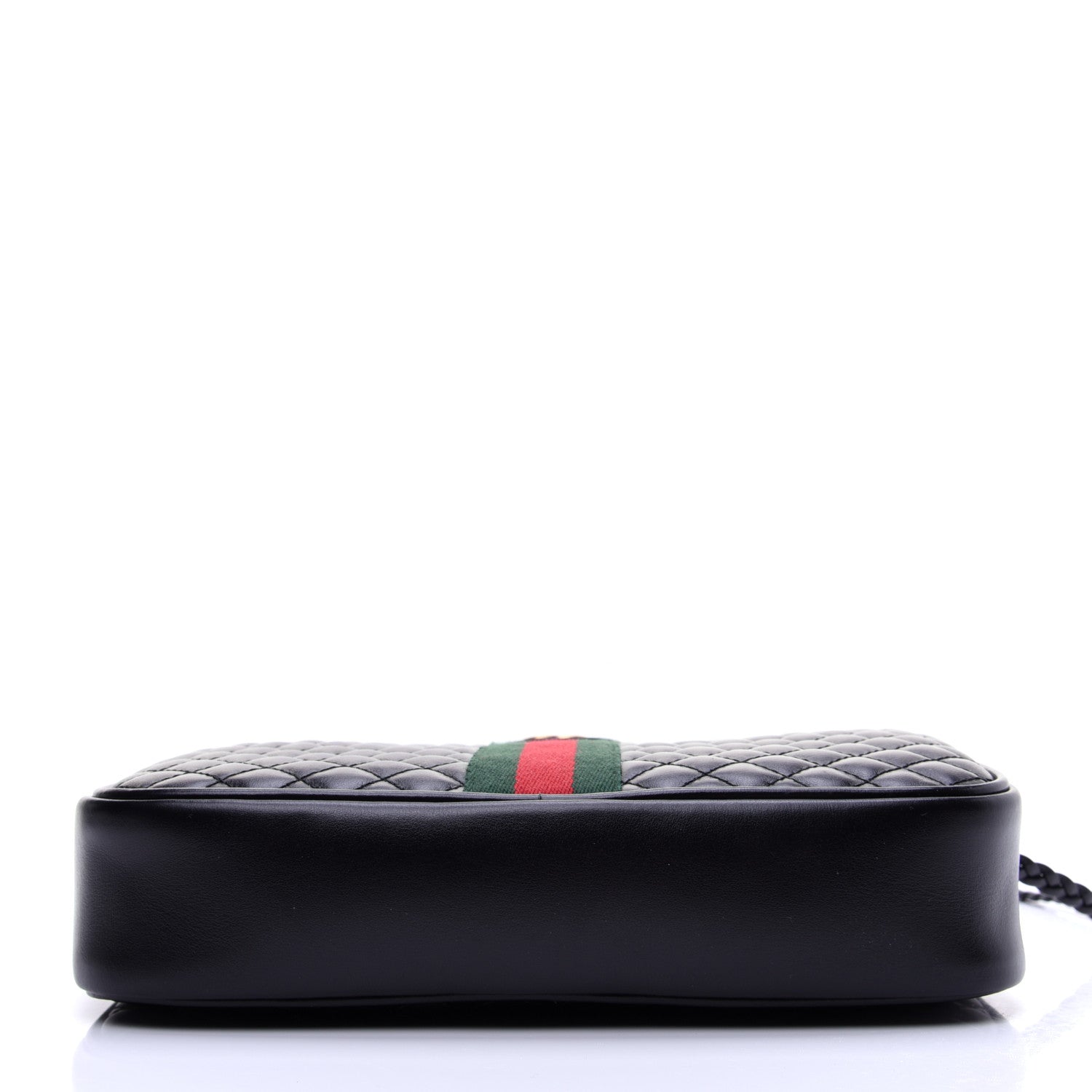 Gucci Calfskin Web Trapuntata Small GG Shoulder Bag Black 10 of 11