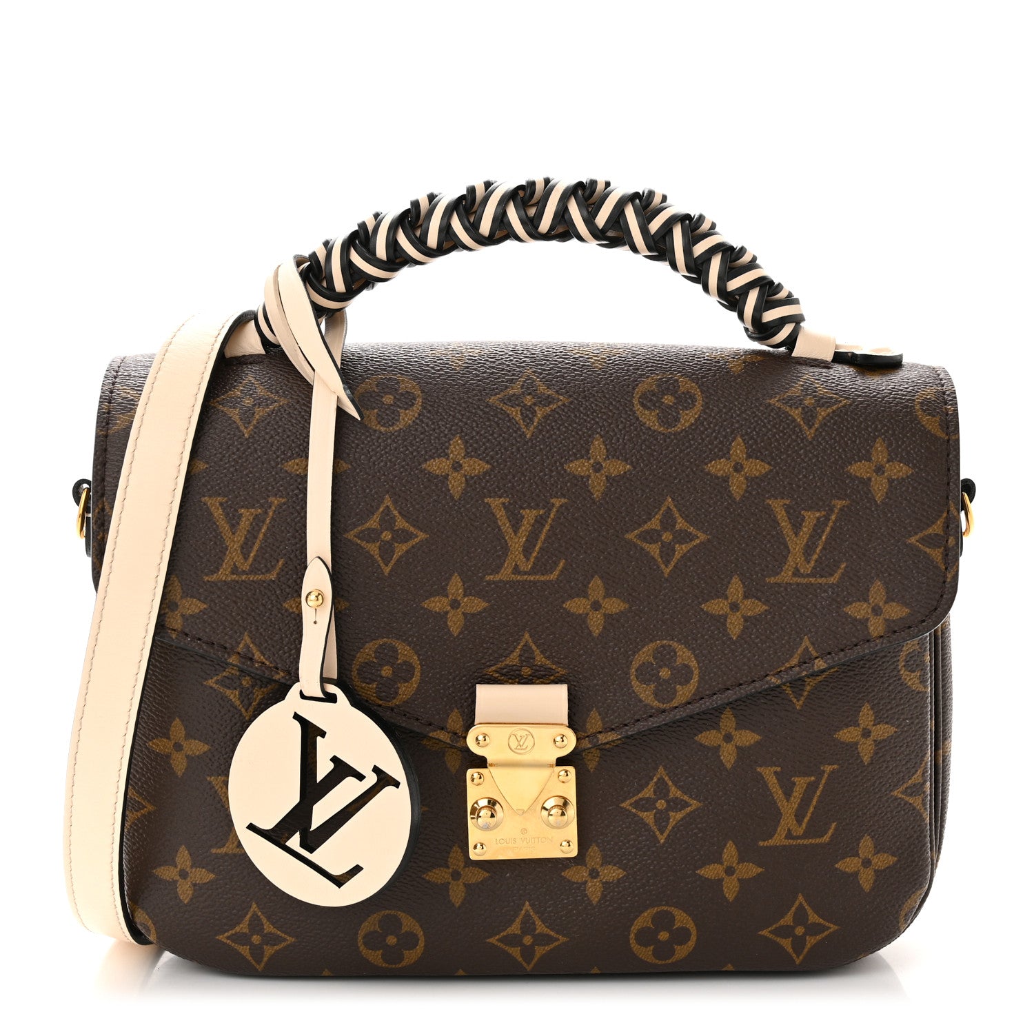 Louis Vuitton Monogram Braided Pochette Metis Creme Beige 1 of 14