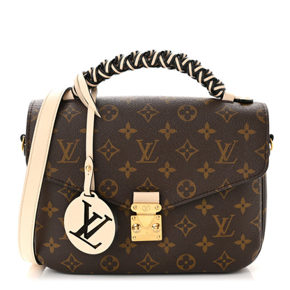 Louis Vuitton Monogram Braided Pochette Metis Creme Beige 1 of 14