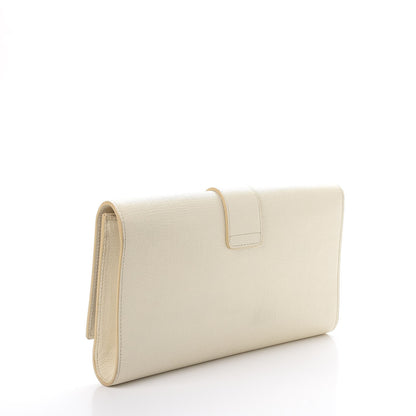 Saint Laurent Textured Calfskin Classic Y Clutch Light Beige 3 of 10