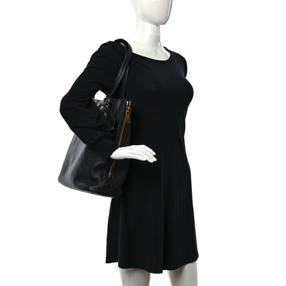 Prada Vitello Daino Side Zip Tote Black 3 of 8