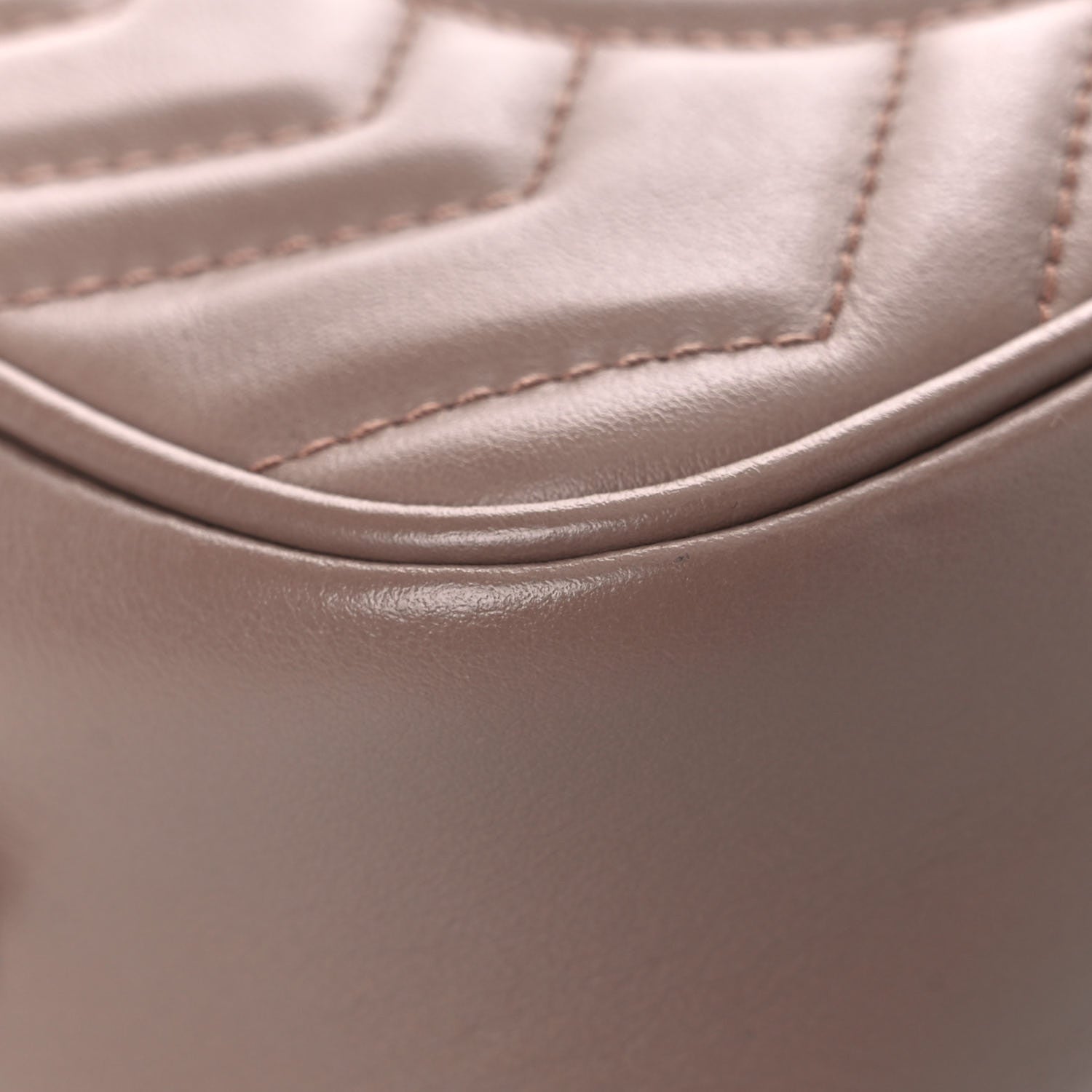 Gucci Calfskin Matelasse Mini GG Marmont Chain Shoulder Bag Porcelain Rose 11 of 13