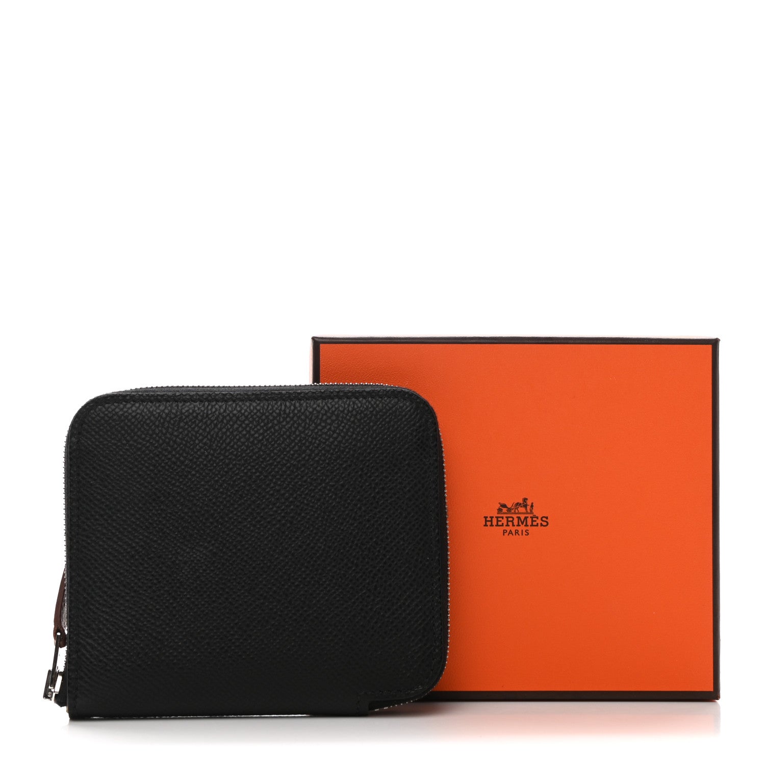 Hermes Epsom Silk'in Compact Wallet Black 9 of 9