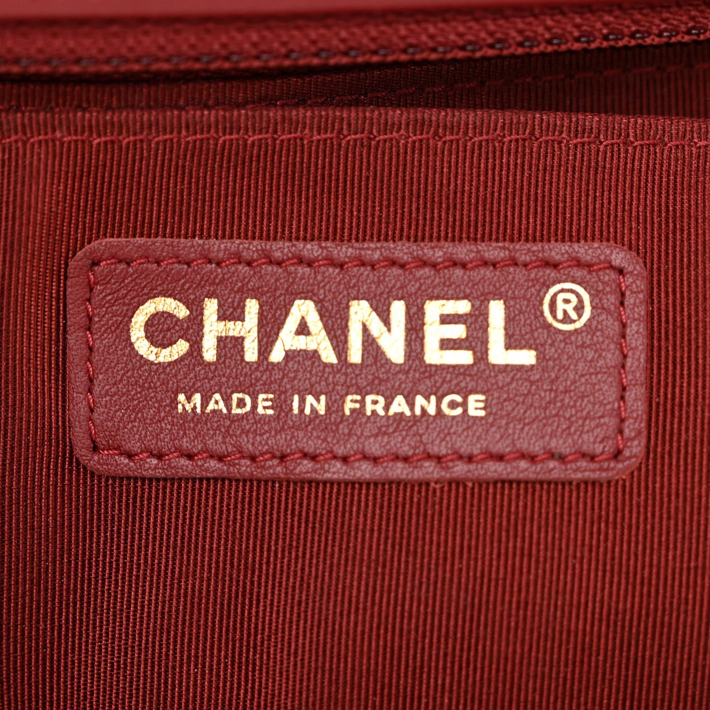 Calfskin Chevron Quilted Mini Statement Flap Burgundy