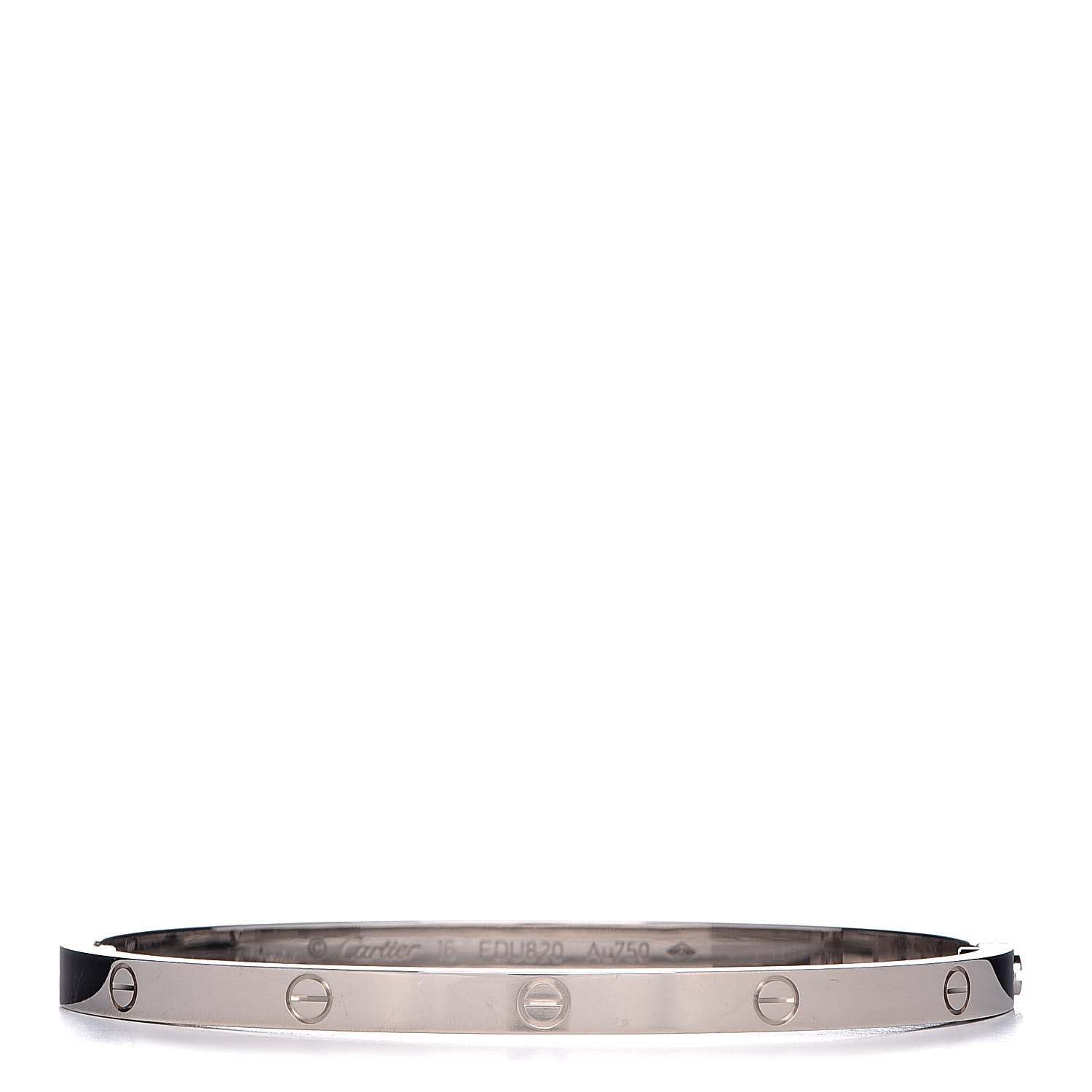 Cartier 18K White Gold Small LOVE Bracelet 16 1 of 7
