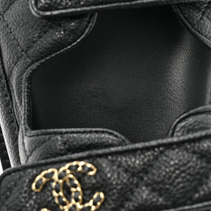 Chanel Grained Calfskin Velcro Dad Sandals 36.5 Black 9 of 10
