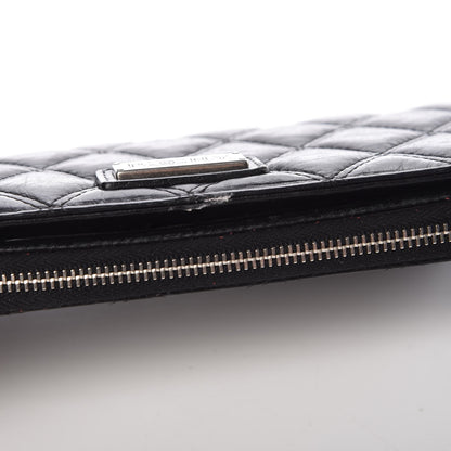 Chanel Aged Calfskin Quilted Paris New York PNY Wallet Black 10 of 15