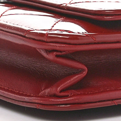Chanel Patent Quilted Wallet On Chain WOC Red 10 of 10