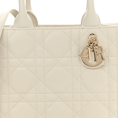 Christian Dior Calfskin Macro Cannage Small Book Tote Latte 8 of 11