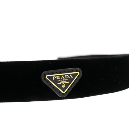 Prada Velvet Headband Black 7 of 7