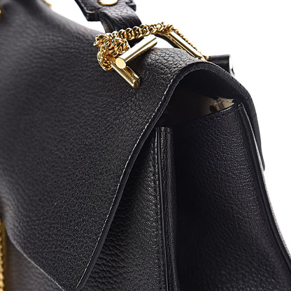 Chloe Grained Lambskin Large Drew Shoulder Bag Black 18 of 19