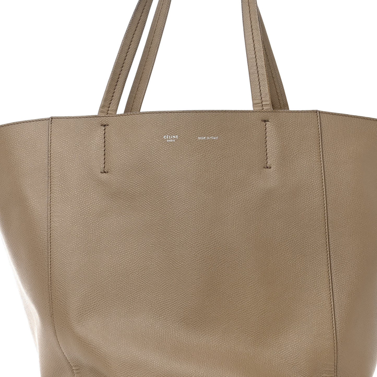 Grained Calfskin Medium Horizontal Cabas Phantom Taupe