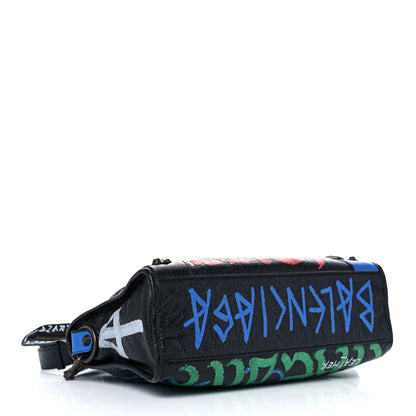 Balenciaga Agneau Graffiti All Over Classic Hardware S City Black Vert Rouge 3 of 8
