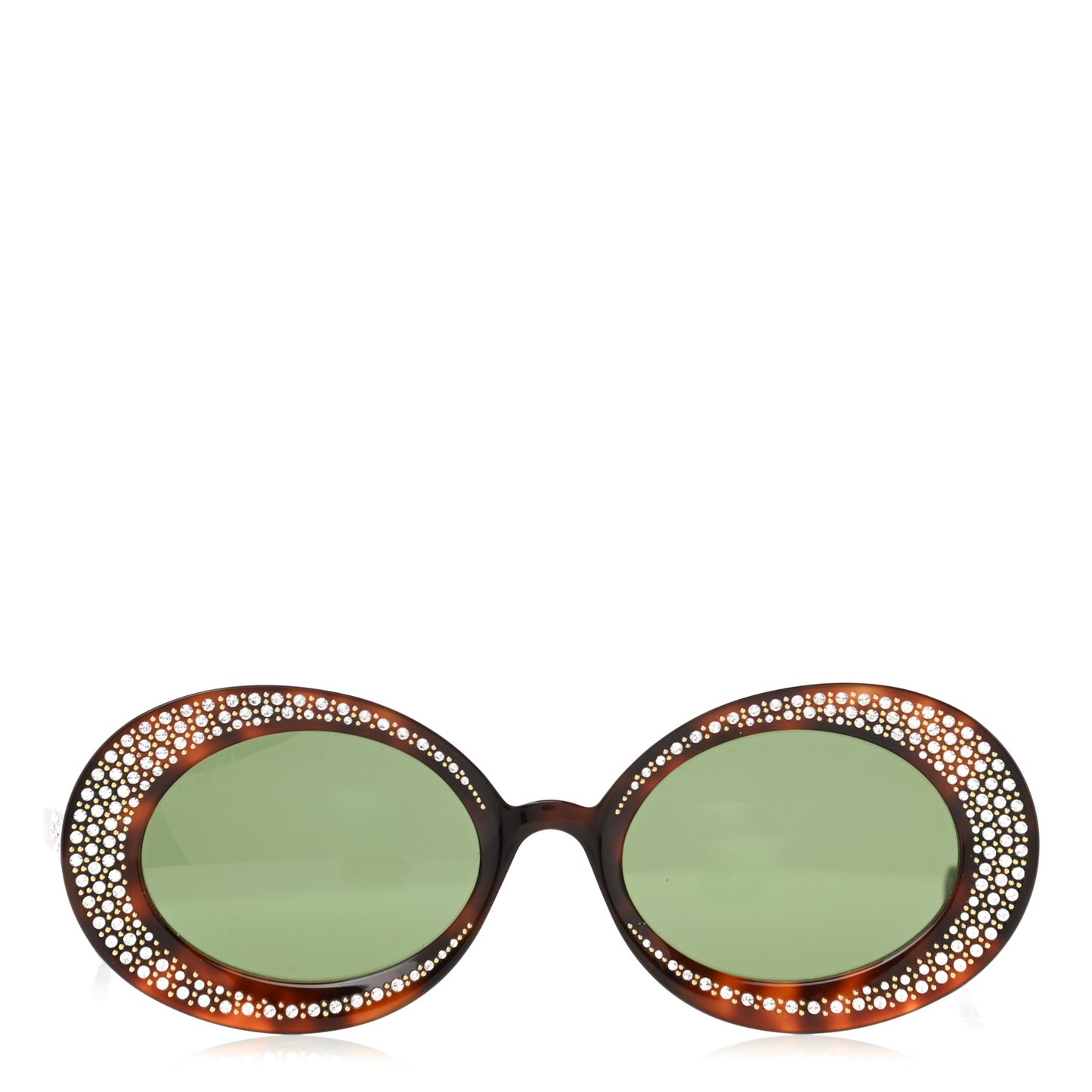 Acetate Crystal Round Sunglasses GG0618S Tortoiseshell