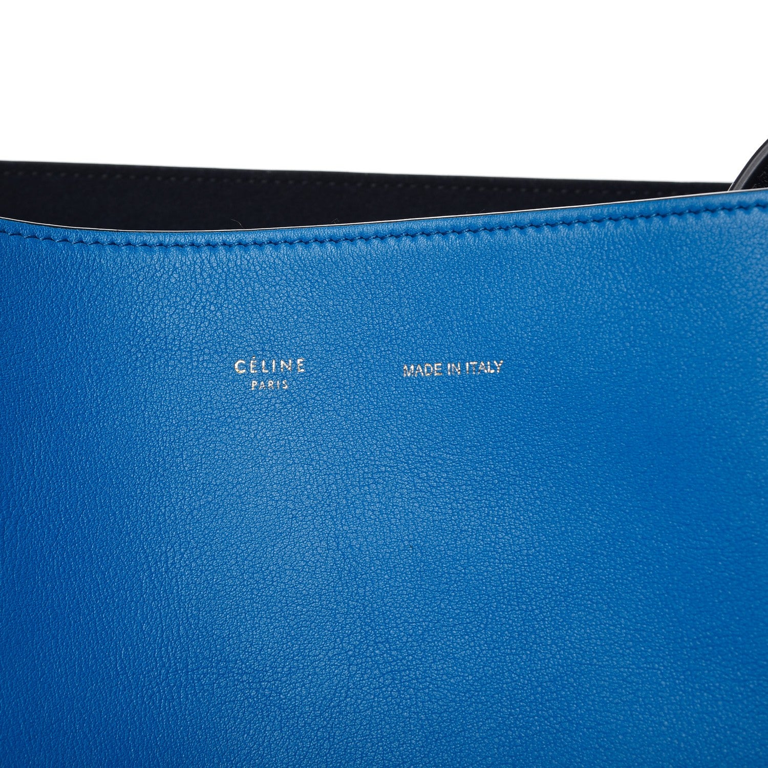 Celine Shiny Smooth Calfskin Small Twisted Cabas Bright Blue Peacock 9 of 10