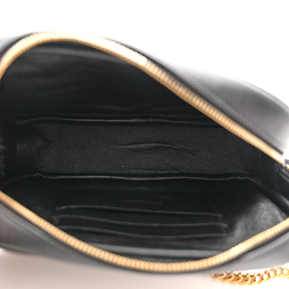 Saint Laurent Grain De Poudre Matelasse Monogram Mini Lou Camera Bag Black 5 of 11