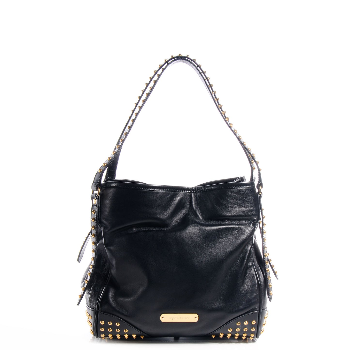 Lambskin Bridle Studs Small Canterbury Tote Black