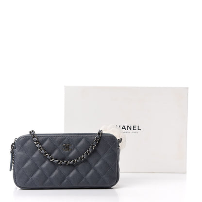 Chanel Caviar Quilted Small Clutch With Chain Grey 12 of 12