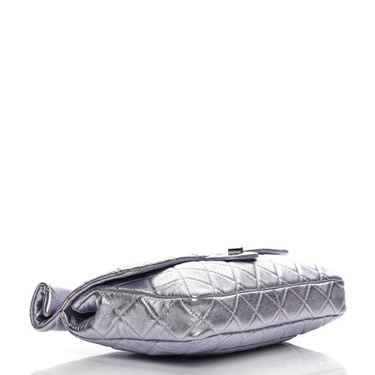 Chanel Iridescent Calfskin Quilted Large Roll Reissue Clutch Silver 4 of 12