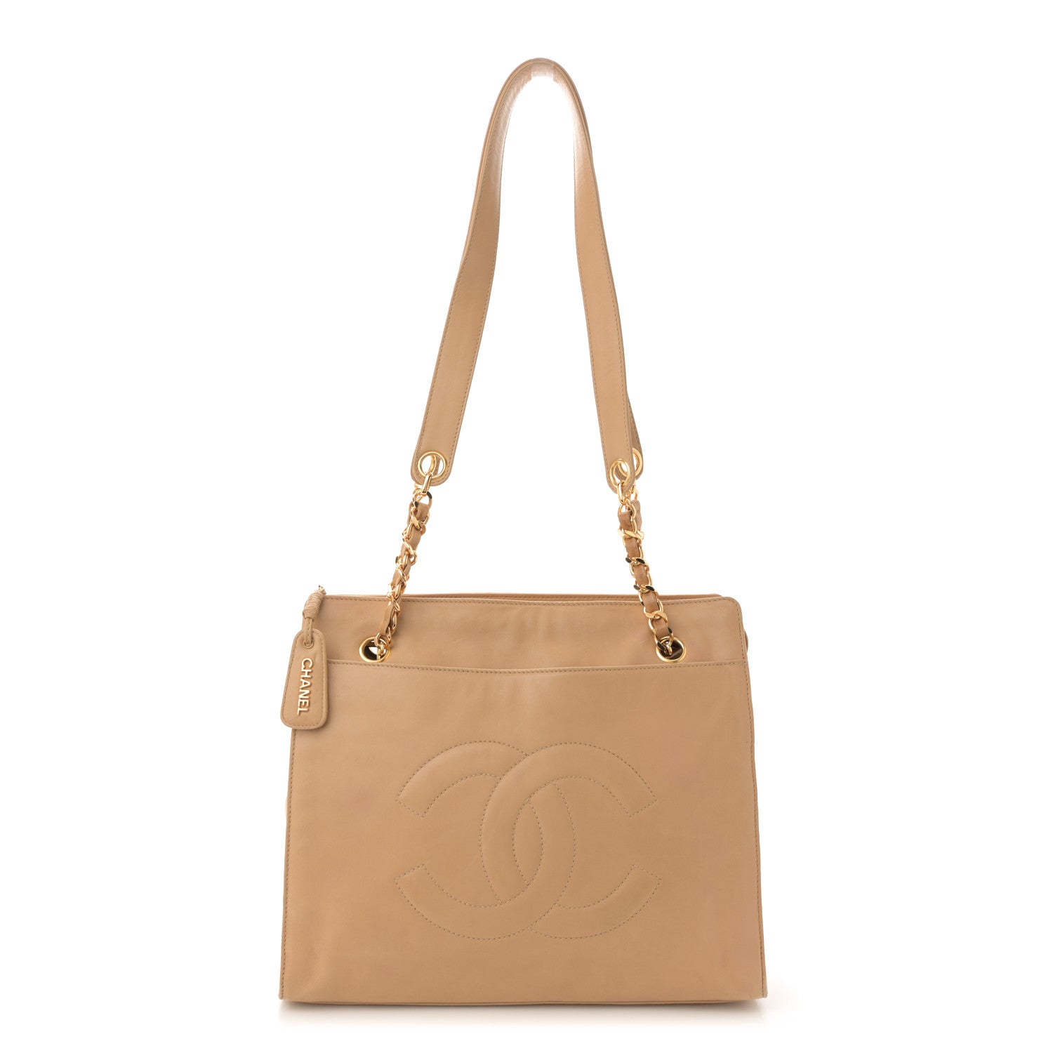 Chanel Lambskin CC Shoulder Bag Beige 1 of 14